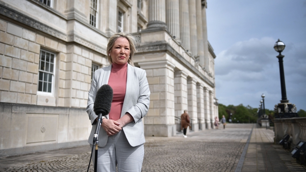 Michelle O'Neill pictured at Stormont today