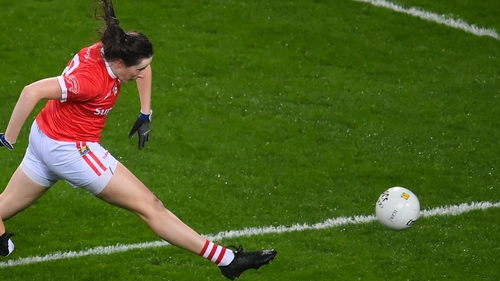 Aine O'Sullivan goalled for Cork this afternoon