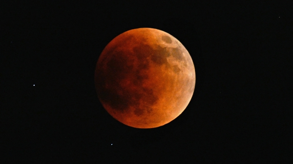 The blood moon, as seen from Charlotte, North Carolina. Pic: Getty Images.