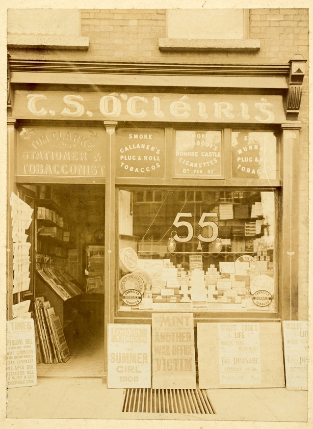 Tom Clarke's shop in the early 20th century