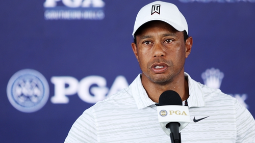 Tiger Woods is disappointed that Mickelson is not at the PGA to defend his title