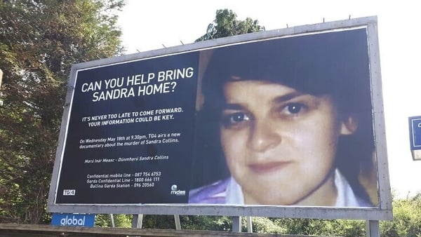 Sandra Collins was last seen leaving a takeaway in Killala, on the night of 4 December 2000
