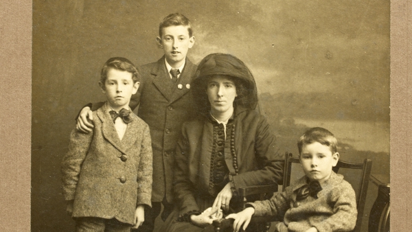 Kathleen Clarke and her children. Image courtesy of the National Library of Ireland