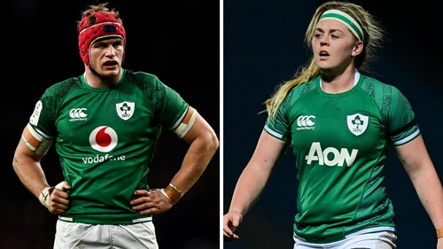 Josh van der Flier and Sam Monaghan claimed the men's and women's Player of the Year awards
