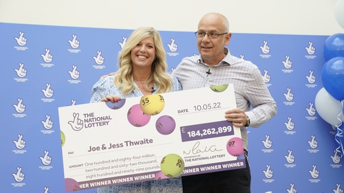 Jess and Joe Waithe scooped a record-breaking jackpot