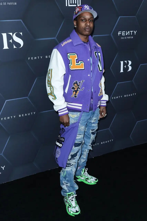 A$AP Rocky LV Letterman Varsity Jacket