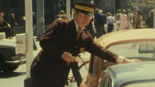 Traffic warden in Dublin, 1977