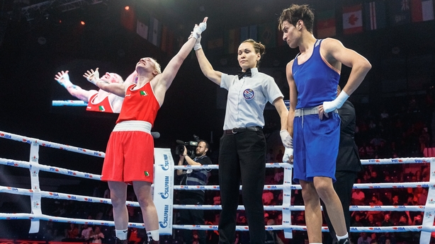 Amy Broadhurst celebrates victory