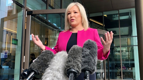 Sinn Féin's Stormont leader Michelle O'Neill described the "unilateral actions of Boris Johnson" as "utterly reckless"