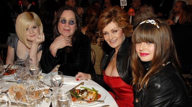 Ozzy Osbourne, 73, supported by wife Sharon, 69, in performance at