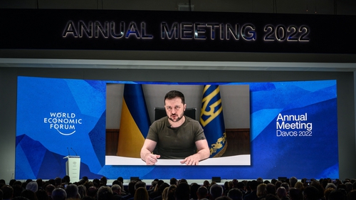 Volodymyr Zelensky addressed the Davos gathering today
