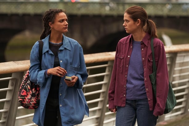 Sasha Lane (L) and Alison Oliver in Conversations With Friends 