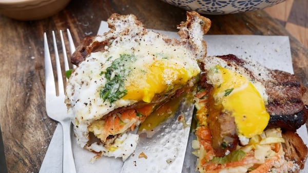 Kevin Dundon's grilled steak and egg sandwich