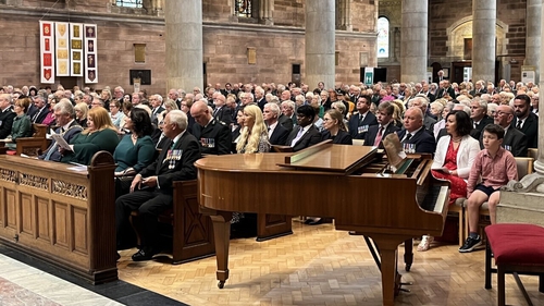 Around 500 people took part in the commemoration service at St Anne's Cathedral