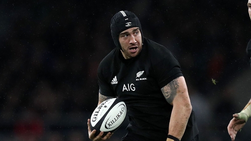 Jeffery Toomaga-Allen in action for New Zealand against Barbarians