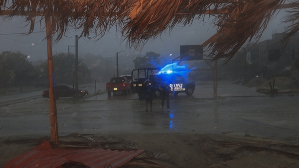 Rain falls during the arrival of Hurricane Agatha in Huatulco, Oaxaca State, Mexico