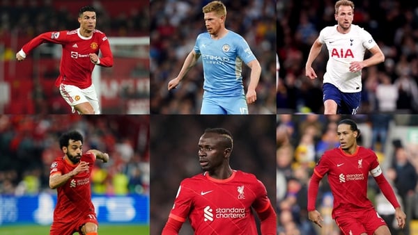 The six nominees for the PFA men's prize