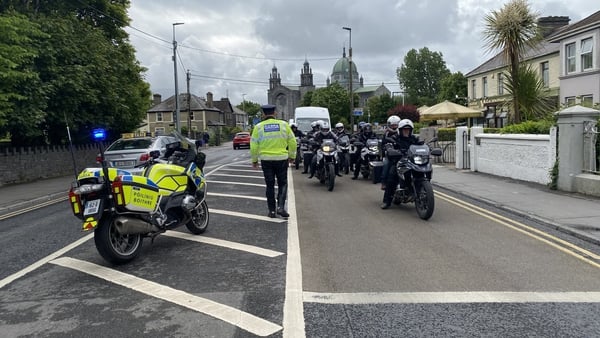 A checkpoint in Galway as part of 'Slow Down Day'
