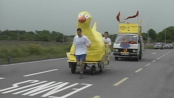 Clongowes Wood College Duck Push to Ennis, Clare, 2002.