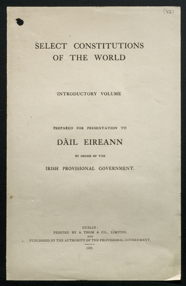 Cover age from the report on international Constitutions 