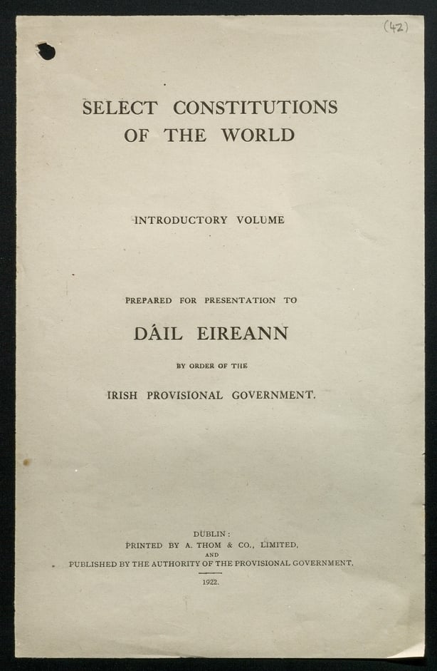 Cover age from the report on international Constitutions