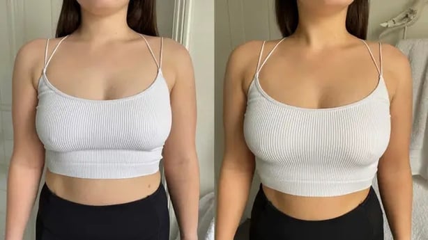 Before and after using Sienna X Self Tan Water Mousse (Connie Evans/PA)