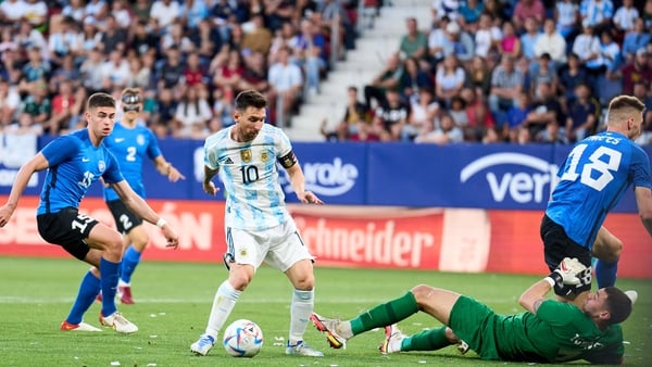The Argentine magician was in imperious form against the Estonians