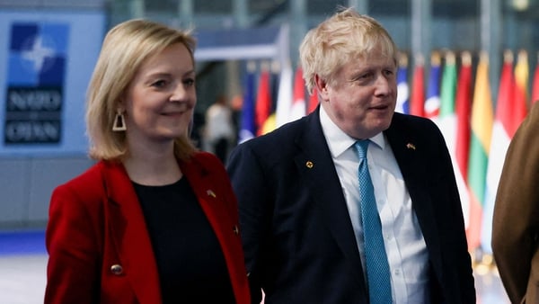 British prime minister Boris Johnson and foreign minister Liz Truss