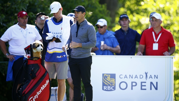 Rory McIlroy practices at at St George's Golf and Country Club in Toronto