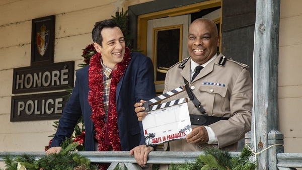 (L-R) Stars Ralf Little and Don Warrington are filming the Christmas special on Guadeloupe