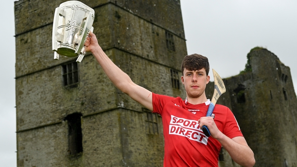 Robert Downey poses with the Liam MacCarthy Cup at Loughmore Castle in Tipperary