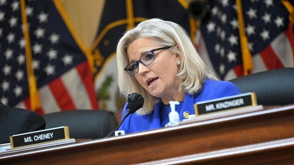 Liz Cheney pictured during a hearing in the attack on the US Capitol in January 2021