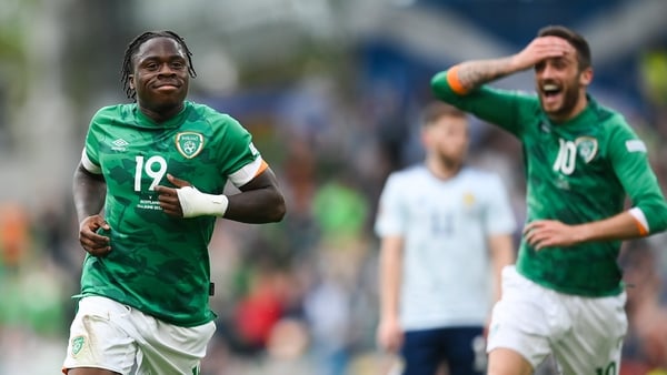 Michael Obafemi and Troy Parrott lead the line for Ireland