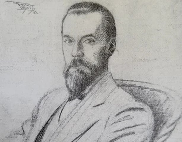 Sketch of Darrell Figgis Photo: Irish Life, 10 March 1922