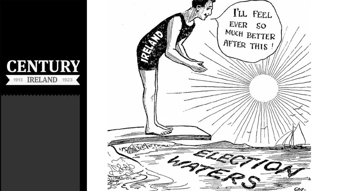 Century Ireland 233 - Cartoon on voting Photo: Sunday Independent, 18 June 1922