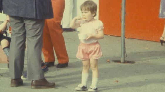 Child eating strawberries, Enniscorthy, Co. Wexford (1982)