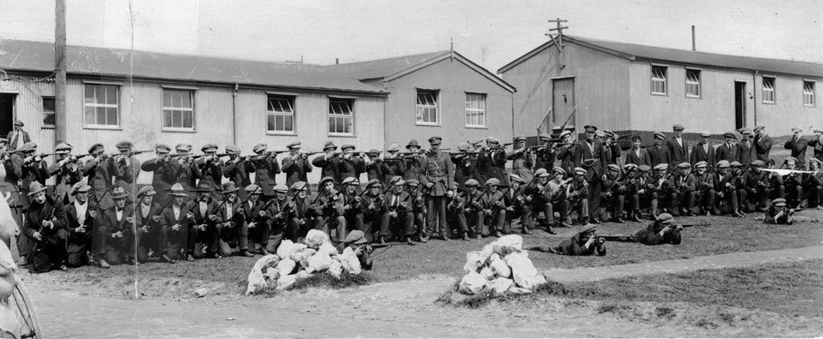 Image - Finner Army Camp, just after its takeover by the anti-Treaty IRA (Credit: Belfast Telegraph)