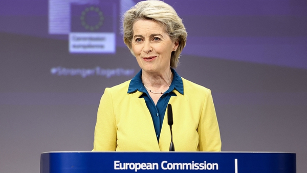 European Commission President Ursula von der Leyen announcing Ukraine has been granted candidate status