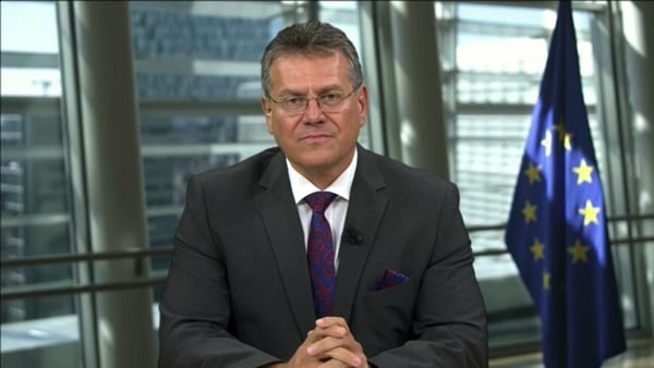 European Commission Vice-President Maroš Šefcovic speaking to RTÉ News