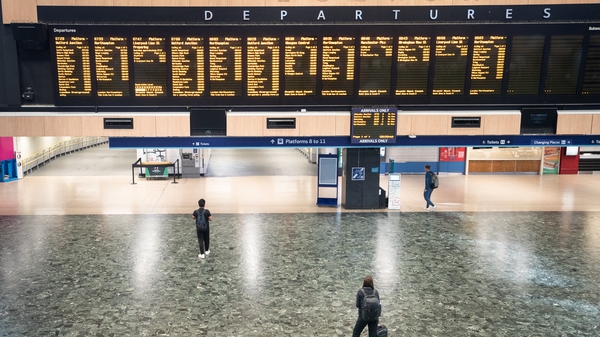 Passengers at London's Euston Station