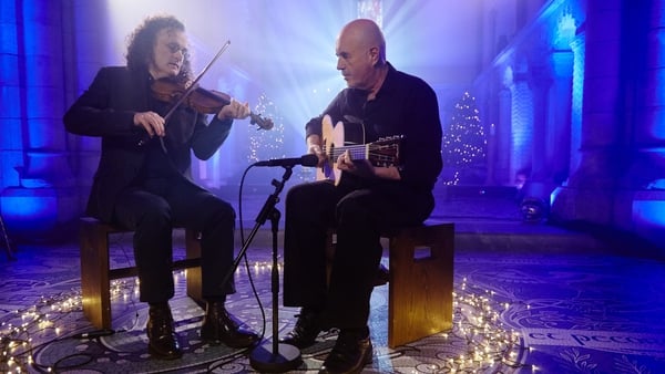 Martin Hayes and Dennis Cahill perform for a RTÉ Christmas concert in 2016