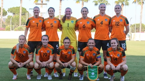 The Ireland team which took to the field in Turkey for the friendly win against the Philippines