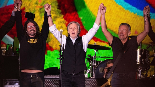 Paul McCartney was joined on stage by Dave Grohl and Bruce Springsteen at Glastonbury