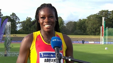 Rhasidat Adeleke reacts to dramatic 100m win