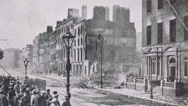 Military operations, Dublin, June-July 1922: general view Upper O'Connell Street after surrender Photo: National Library of Ireland