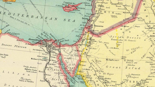 A 1922 map the Middle East showing Palestine Photo: © Cartography Associates
