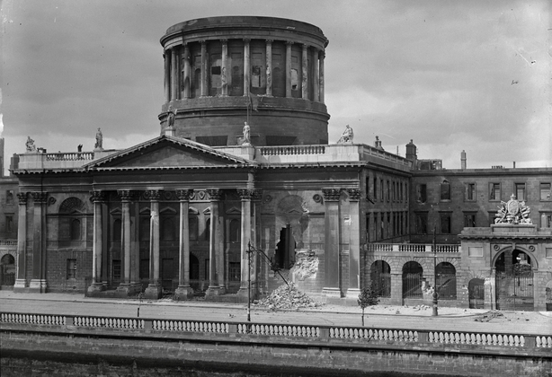 The Four Courts Bombardment (1922) RTÉ Archives Photographic Archive, Cashman Collection 0504/069