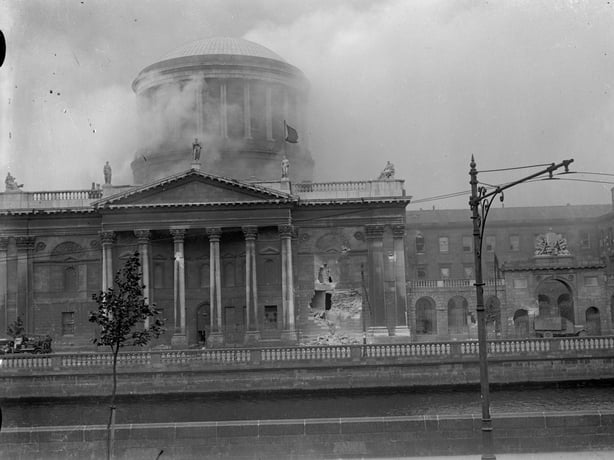 The Four Courts under siege