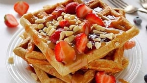 Peanut butter and jelly waffles also buttermilk pancakes