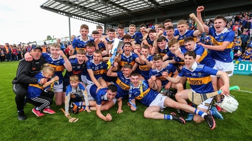A jubilant Tipperary panel celebrate a remarkable victory